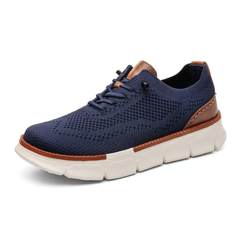 ⏰Last Day! 45% OFF  🔥GARB®Men's Breathable Knit Casual Dress Shoes Quick Lace-Up Lightweight Walking Shoes