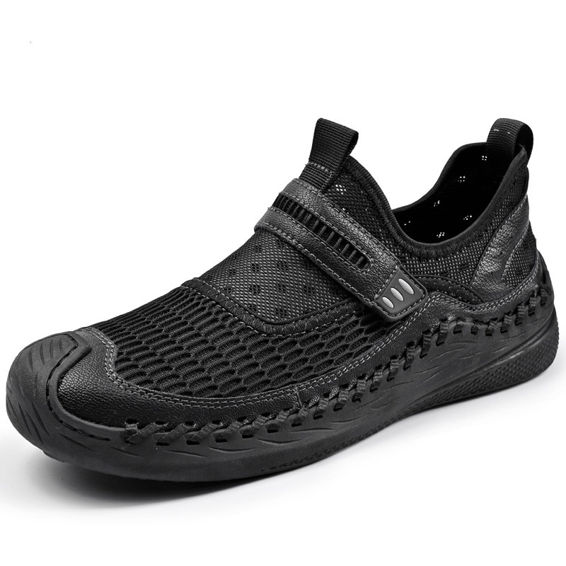 GARB Men's Handcrafted Genuine Leather Breathable Outdoor Sneakers