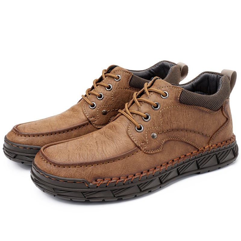 Mens Handcrafted Cowhide Orthopedic Boots