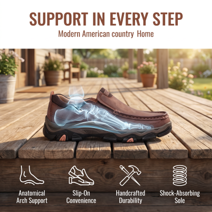 ⏰Last Day! 45% OFF  🔥GARB® Men’s Outdoor Hand Sewn Slip-On Full Grain Leather Casual Shoes