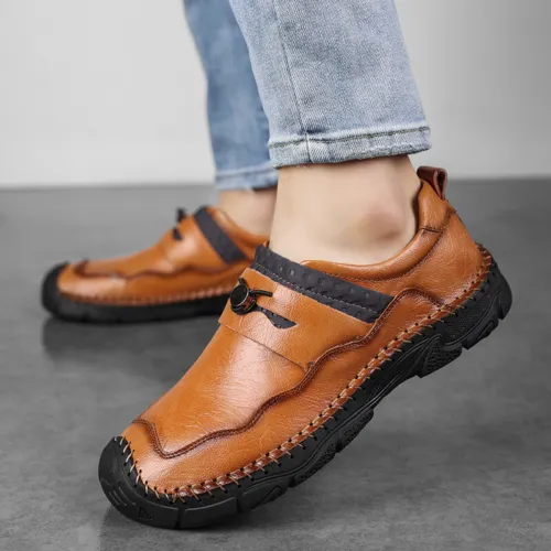 Men's Casual Shoes Handmade Sneakers, Breathable and Comfortable Loafers