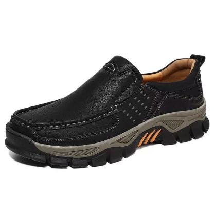 mens handmade genuine leather orthopedic walking shoes