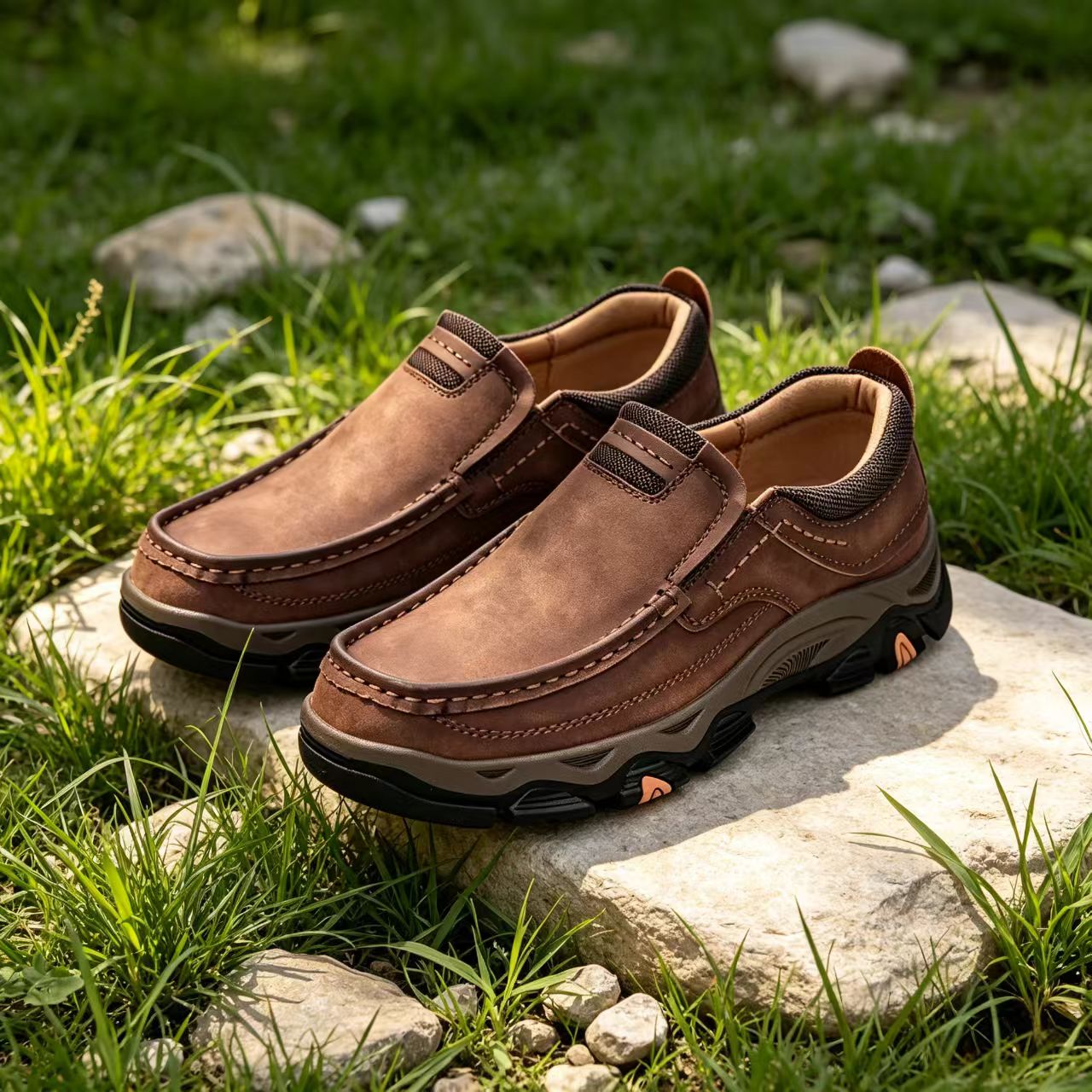 [Copy]⏰Last Day! 45% OFF  🔥GARB® Men’s Wrinkled Full Grain Leather Slip On Casual Shoes