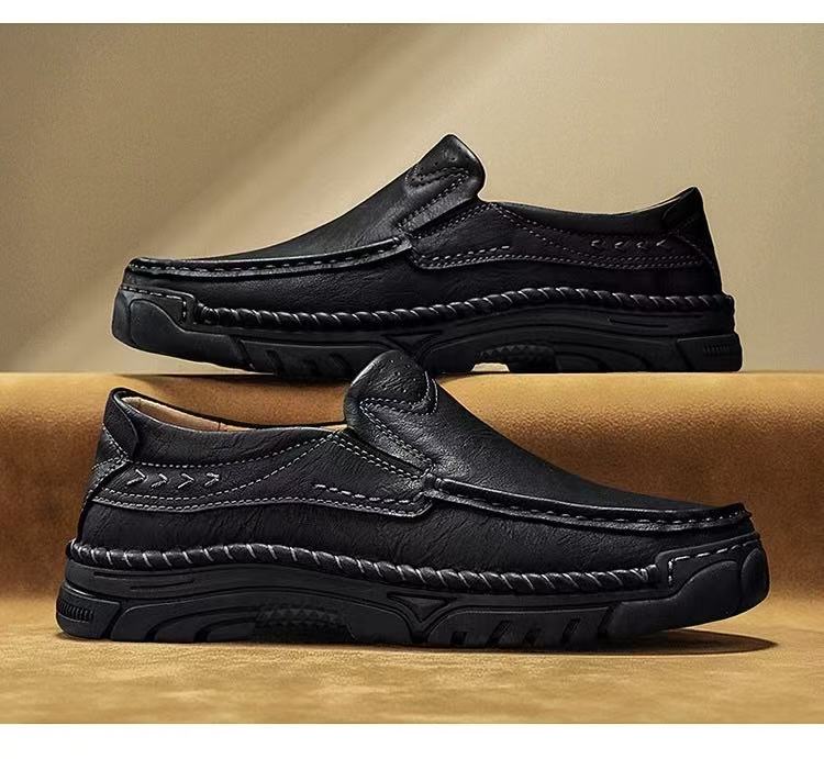 ⏰Last Day! 45% OFF  🔥GARB®Men's Genuine Leather Outdoor Slip-On Loafers with Arch Support & Wide Toe Box