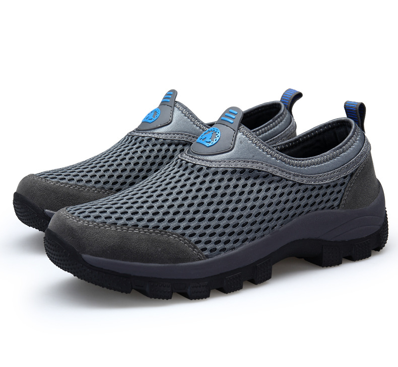 Mens Casual Slip On Mesh breathable Walking Hiking Sneaker