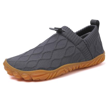 Men's Wide Toe Box Barefoot Shoes Slip-On Running Sneakers Trail-Runners Zero Drop Sole Walking Shoes