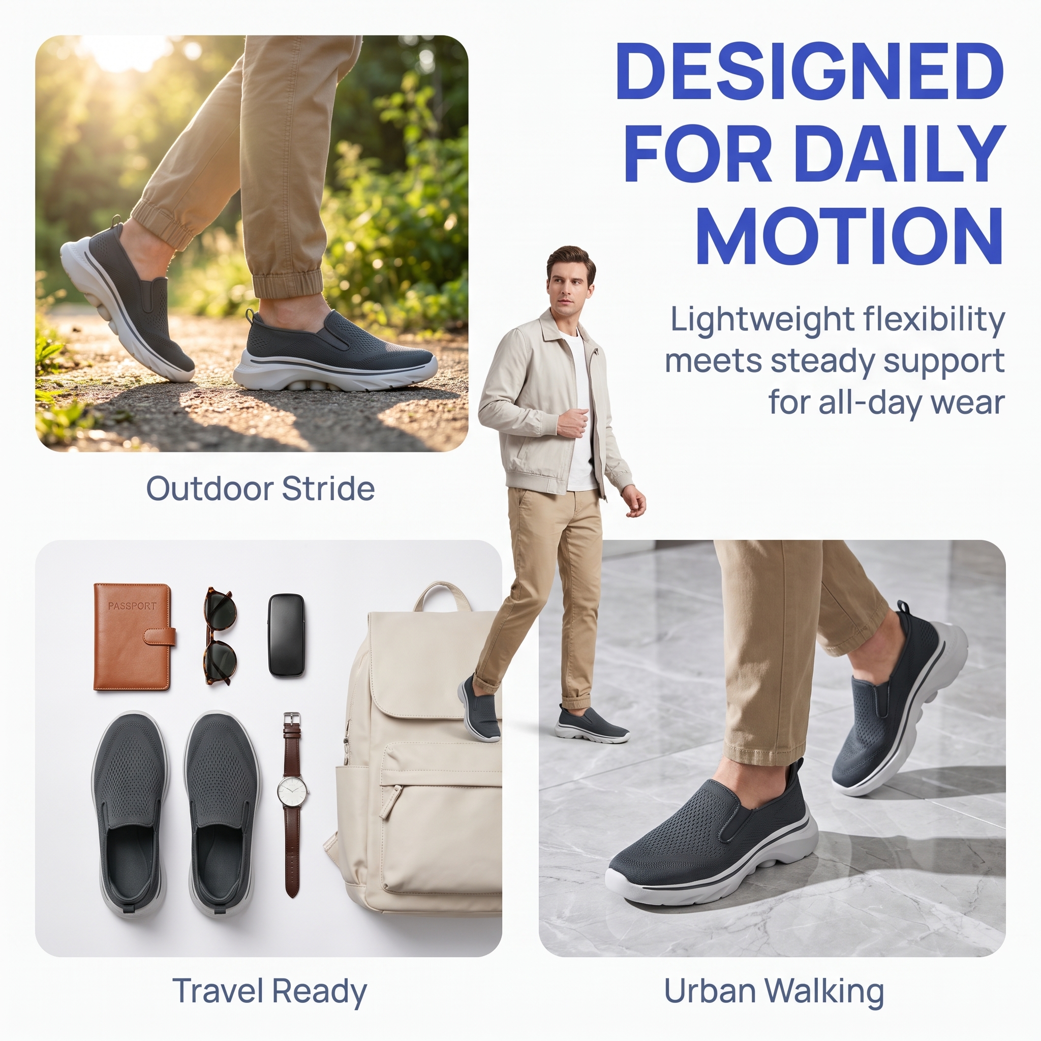 ⏰Last Day! 45% OFF  🔥GARB®Men's Breathable Mesh Slip-On Walking Shoes