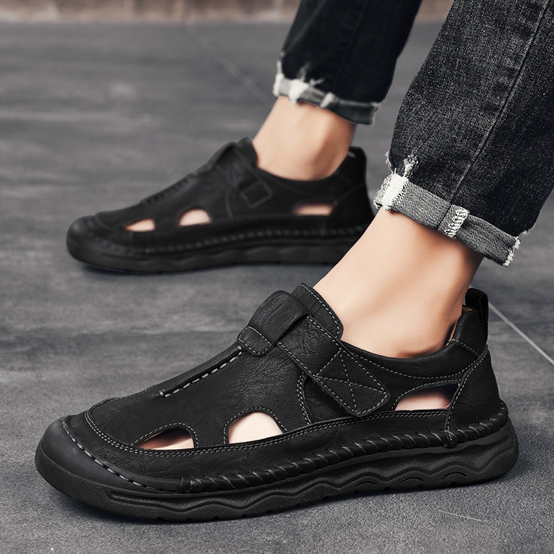 GARB Mens Handmade Cowhide orthopedic Sandals