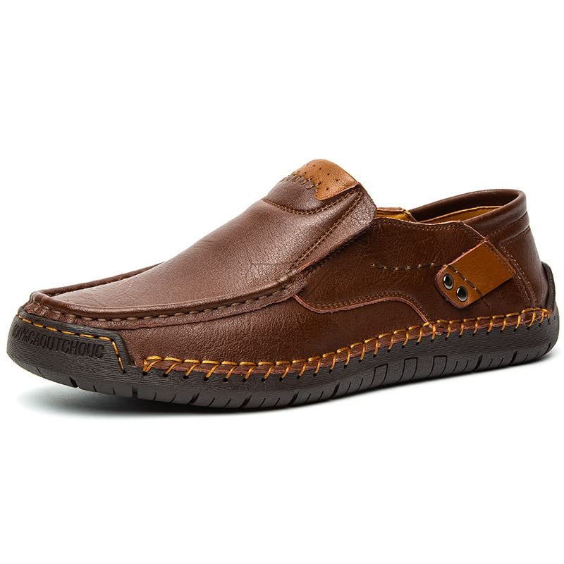 Men's Handmade Genuine Leather Slip-On Loafers by GARB