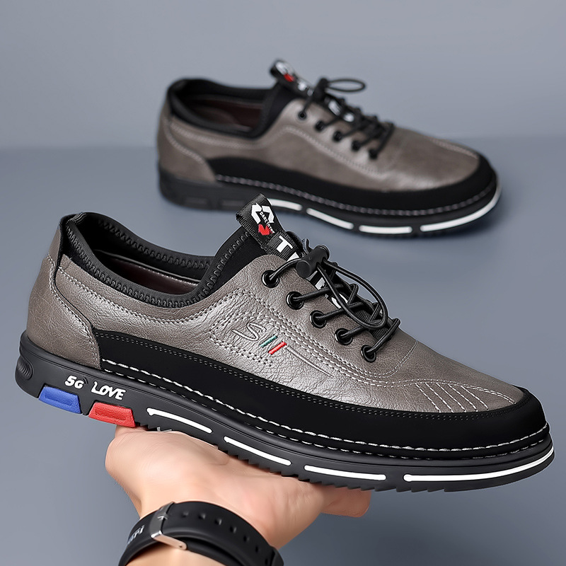 GARB Men's Cowhide Leather Casual Comfort Shoes