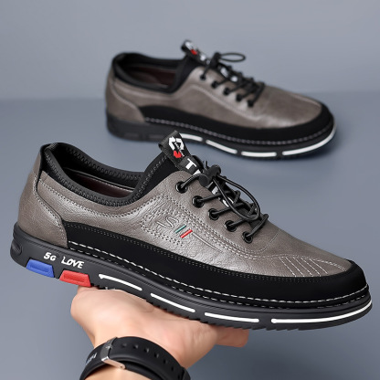 GARB Men's Cowhide Leather Casual Comfort Shoes