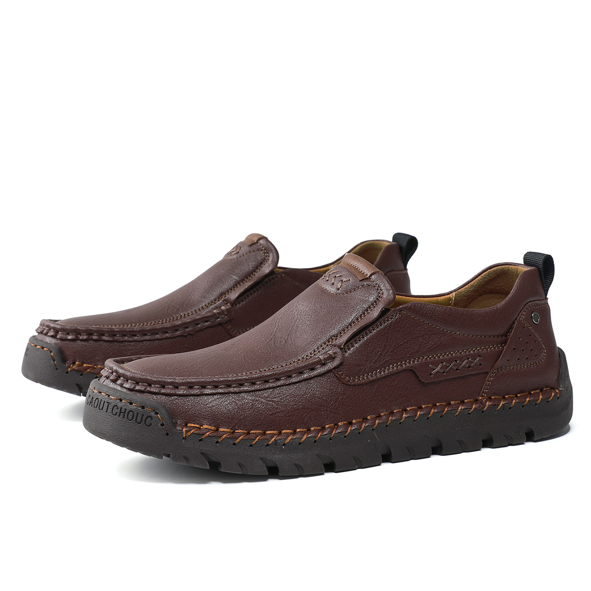 Mens Handcrafted Cowhide Orthopedic Loafers