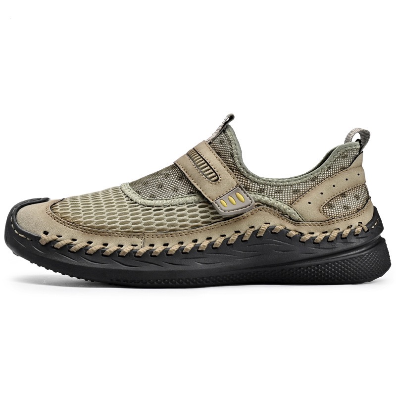 GARB Men's Handcrafted Genuine Leather Breathable Outdoor Sneakers