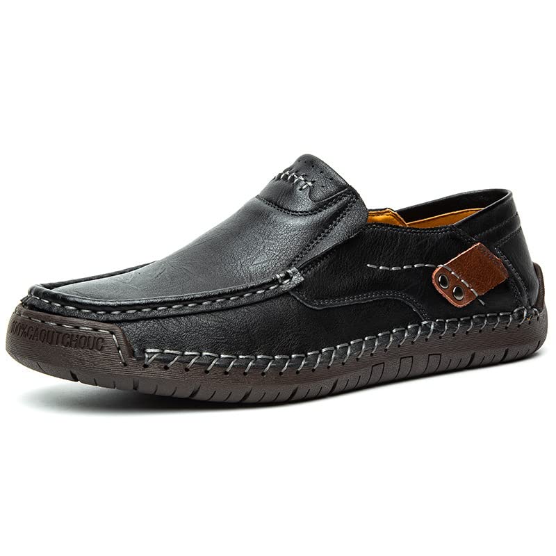 Men's Handmade Genuine Leather Slip-On Loafers by GARB