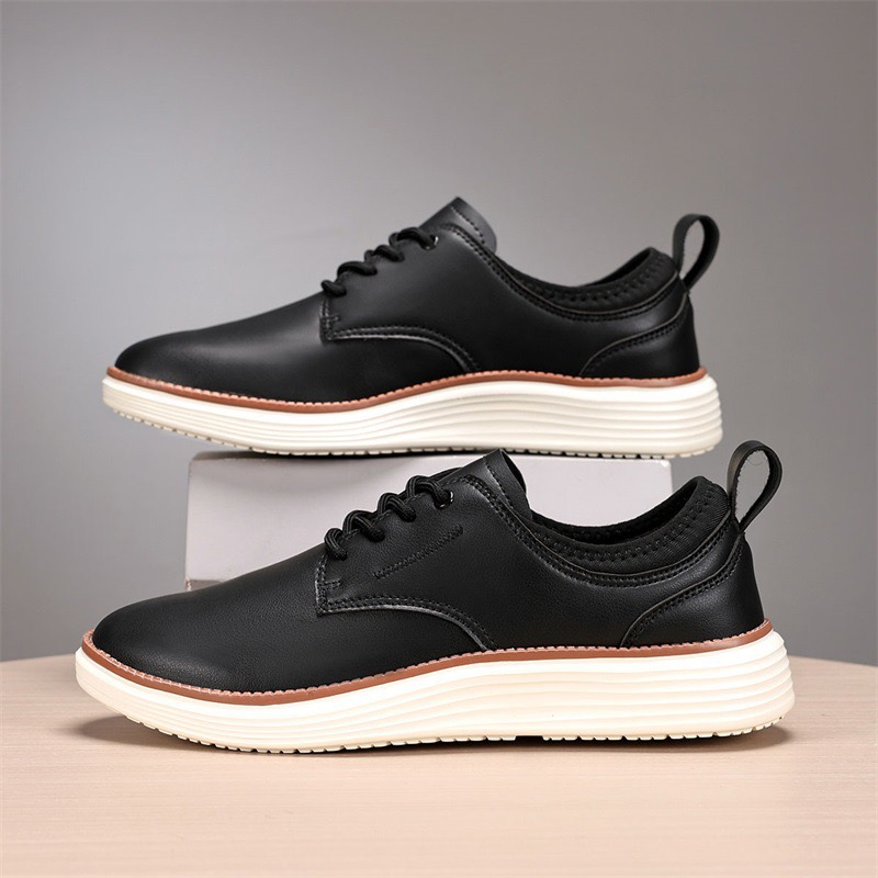 Men Handcrafted Leather OrthopedicOxford Shoes - Wide Toe Box, Classic Comfort