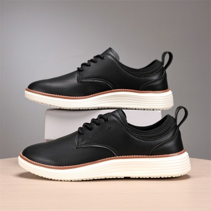 Men Handcrafted Leather OrthopedicOxford Shoes - Wide Toe Box, Classic Comfort