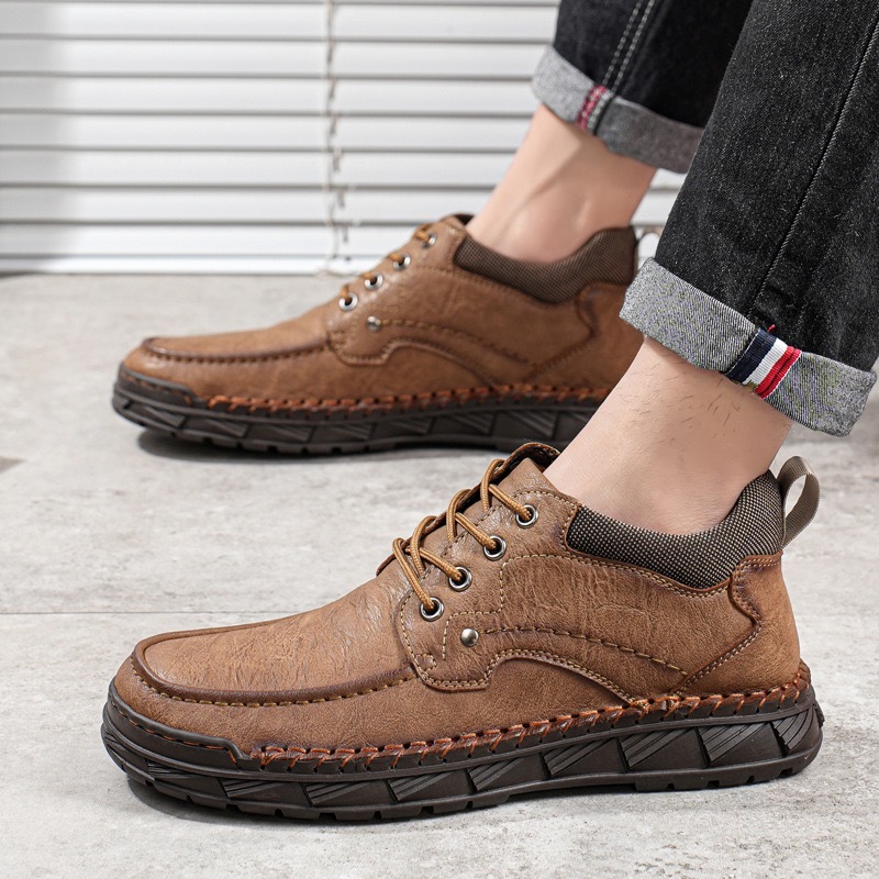 Mens Handcrafted Cowhide Orthopedic Boots