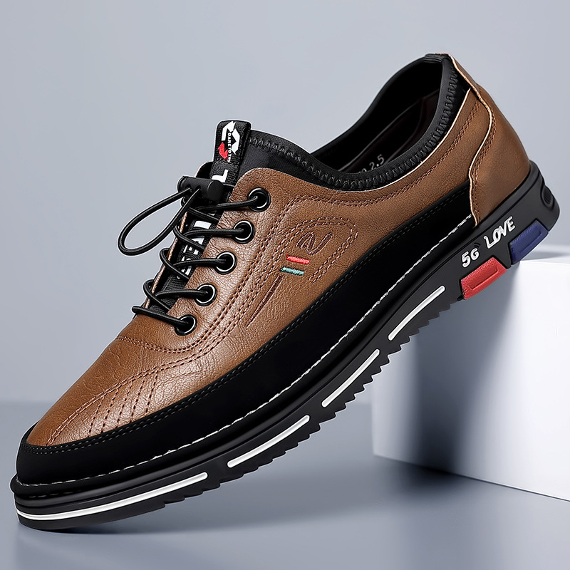 GARB Men's Cowhide Leather Casual Comfort Shoes