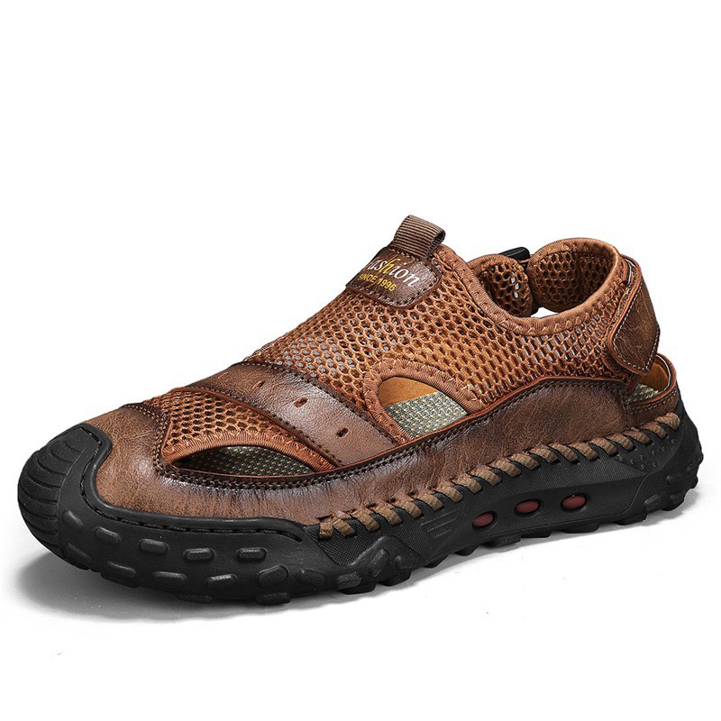 Mens Handmade genuine Leather Breathable Outdoor Sandals By GARB