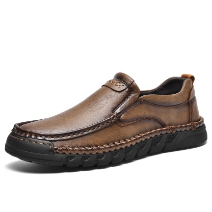 Men's Handmade Leather Loafers with Arch Support & Wide Toe Box