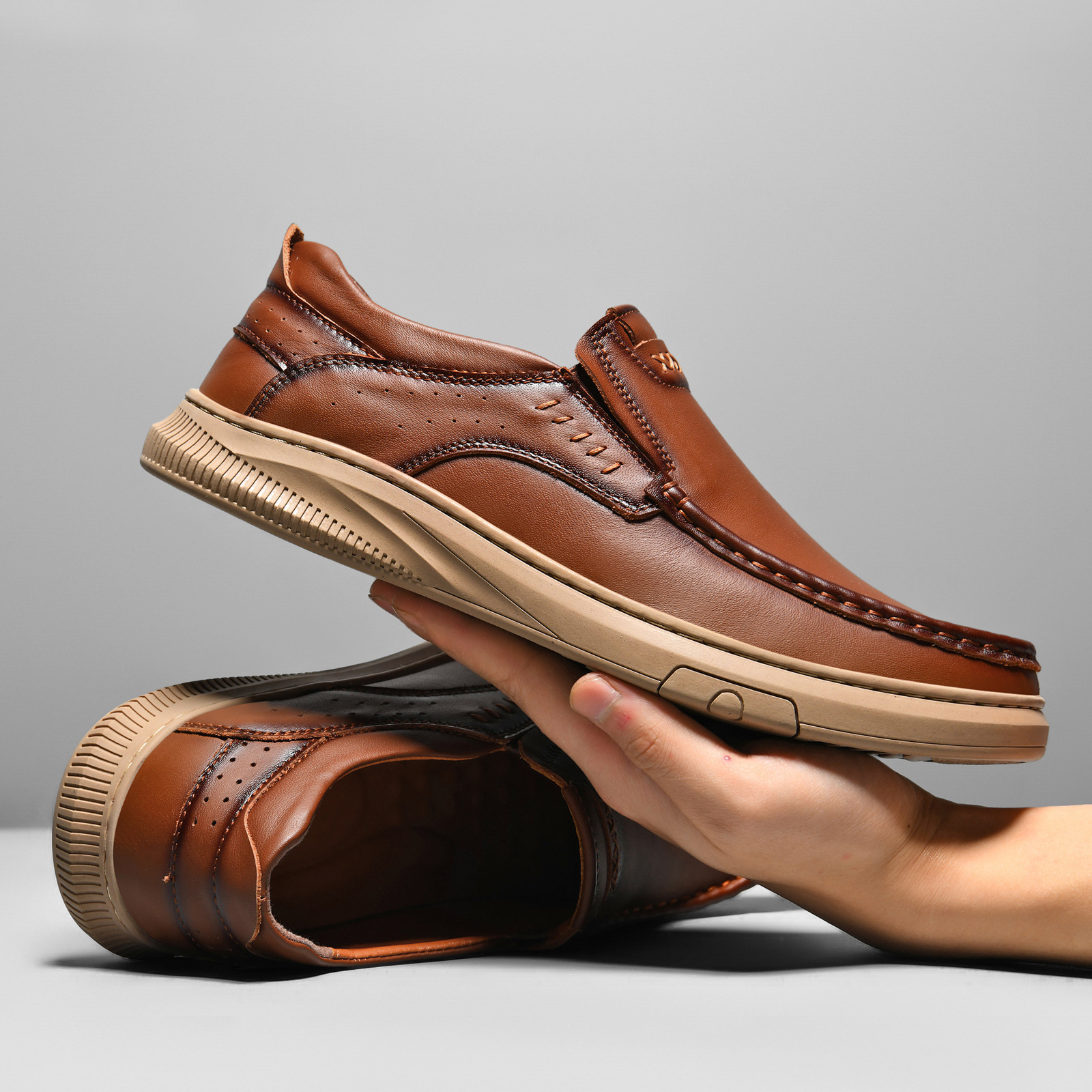 Men's Genuine Leather Fashion Casual Loafers