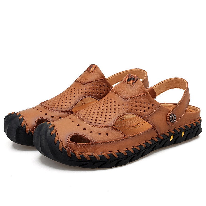 Mens Handcrated 2 in 1 Orthopedic Sandals -Wide Toe Box