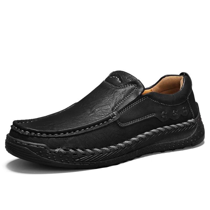 GARB Men's Orthotic Slip-On Loafers – Handcrafted Leather, Wide Toe Box & Arch Support
