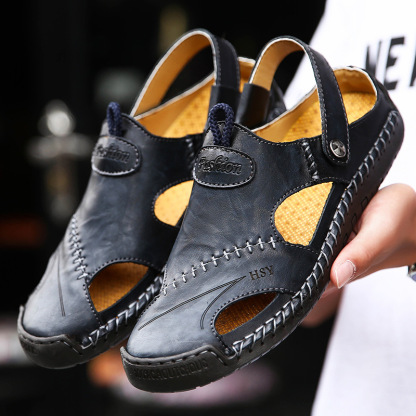 Men's Orthopedic Walking Genuine Leather Sandals