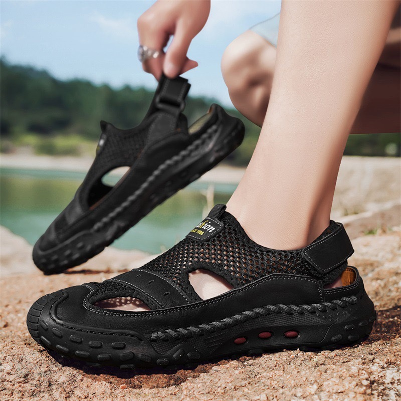 Mens Handmade genuine Leather Breathable Outdoor Sandals By GARB