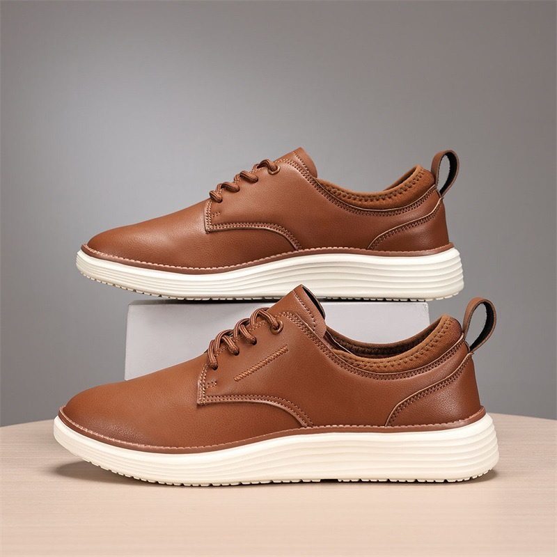 Men's Handcrafted Leather OrthopedicOxford Shoes - Arch Support, Wide
