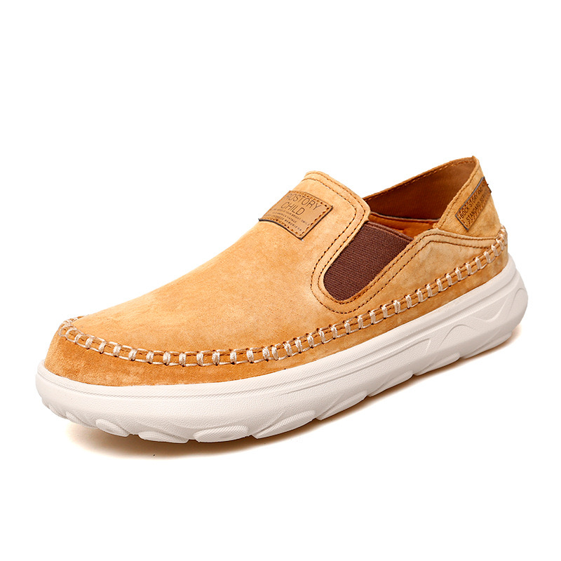 StrideCrafts Men's Soft Leather Sliders - Wide Toe & Two-Way Slip-On M