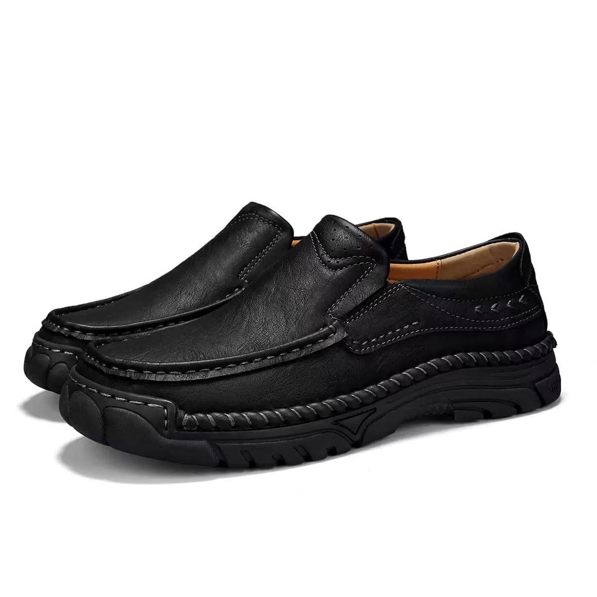 ⏰Last Day! 45% OFF  🔥GARB®Men's Genuine Leather Outdoor Slip-On Loafers with Arch Support & Wide Toe Box