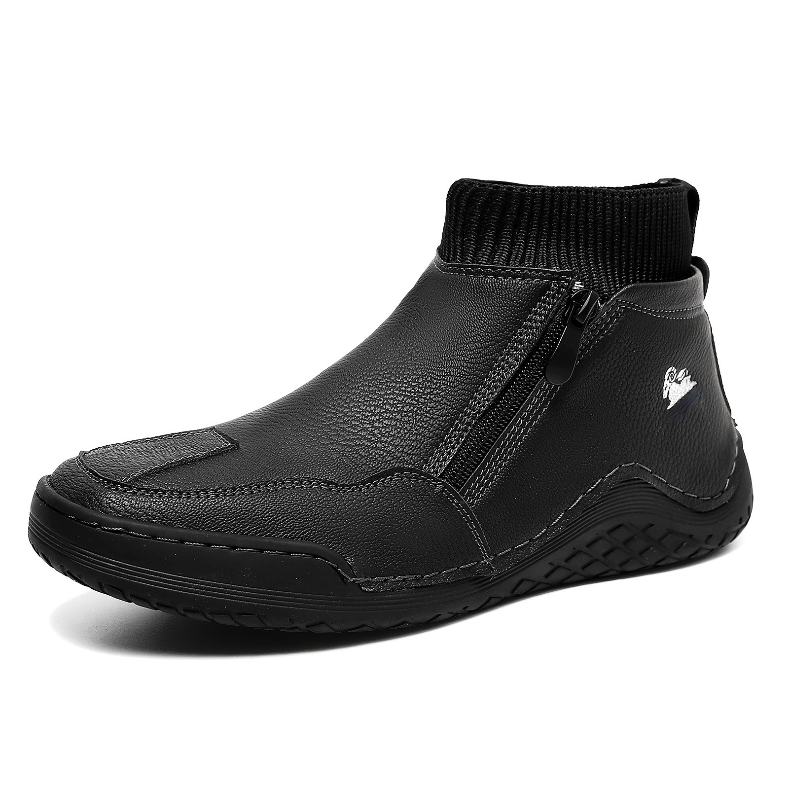 mens genuine leather orthopedic boots