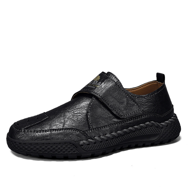 Men's Handcrafted Genuine Leather Orthopedic Velcro Loafers