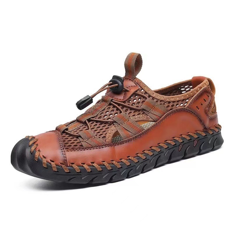 GARB Men's handmade genuine leather orthopedic breathable boots