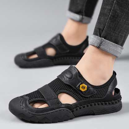 Men Mesh Cut Out Breathable Casual Sandals