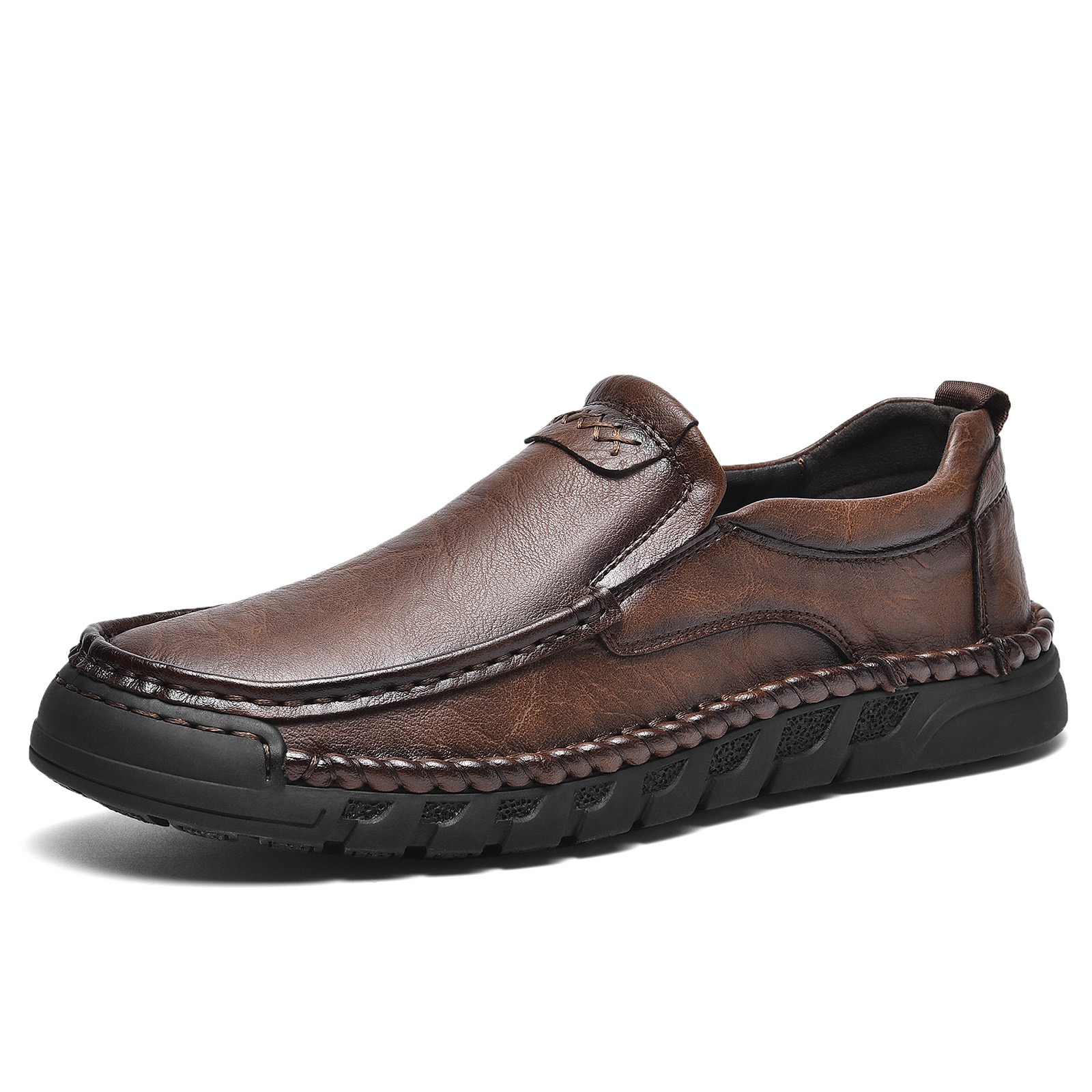 Men's Handmade Leather Loafers with Arch Support & Wide Toe Box