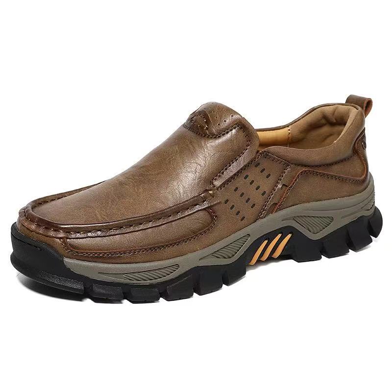 mens handmade genuine leather orthopedic walking shoes