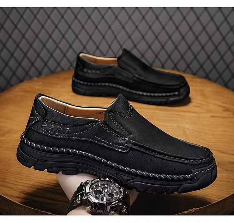 ⏰Last Day! 45% OFF  🔥GARB®Men's Genuine Leather Outdoor Slip-On Loafers with Arch Support & Wide Toe Box