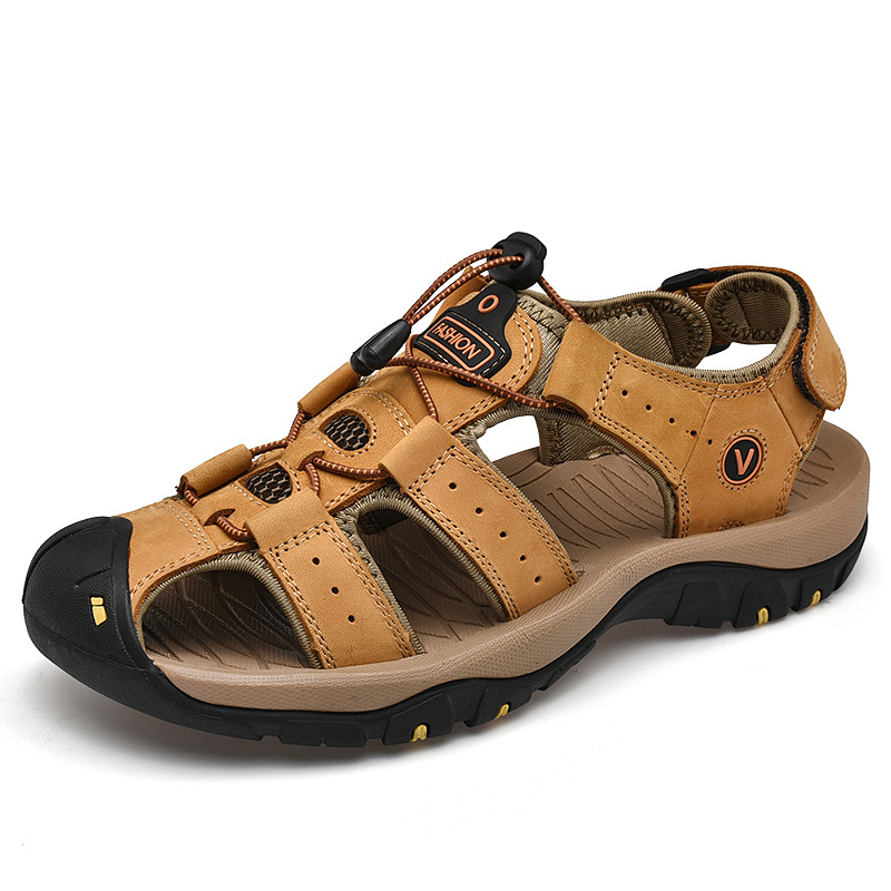 Genuine Leather Men's Summer Outdoor Sandals