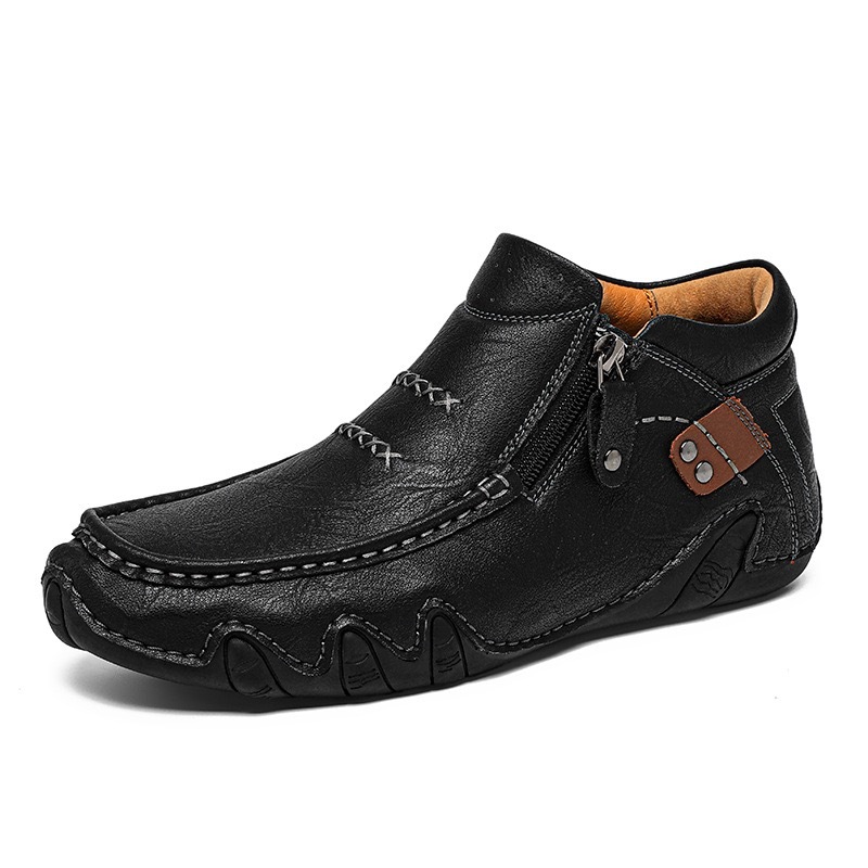 mens handmade genuine leather oerhopedic walking boots