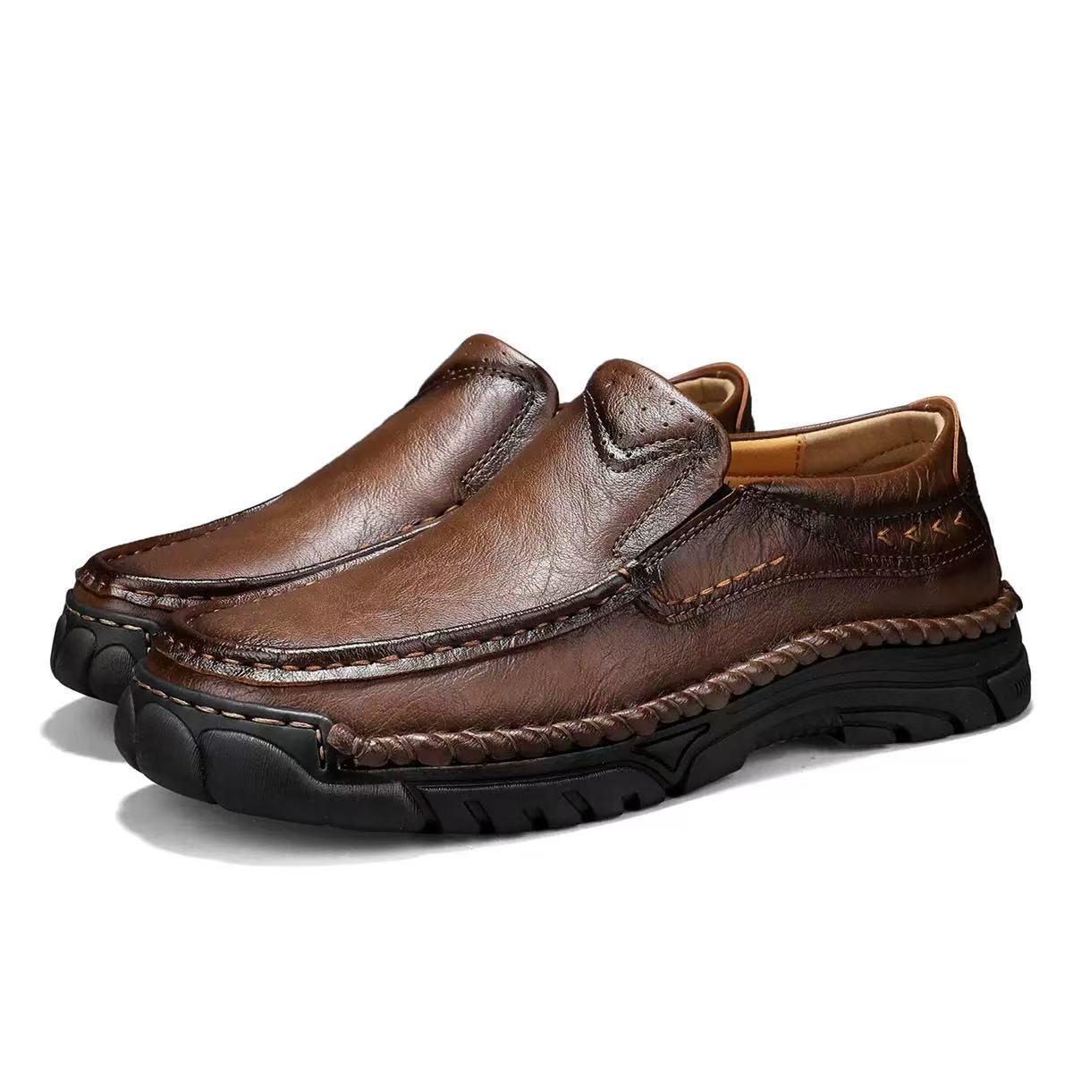 ⏰Last Day! 45% OFF  🔥GARB®Men's Genuine Leather Outdoor Slip-On Loafers with Arch Support & Wide Toe Box