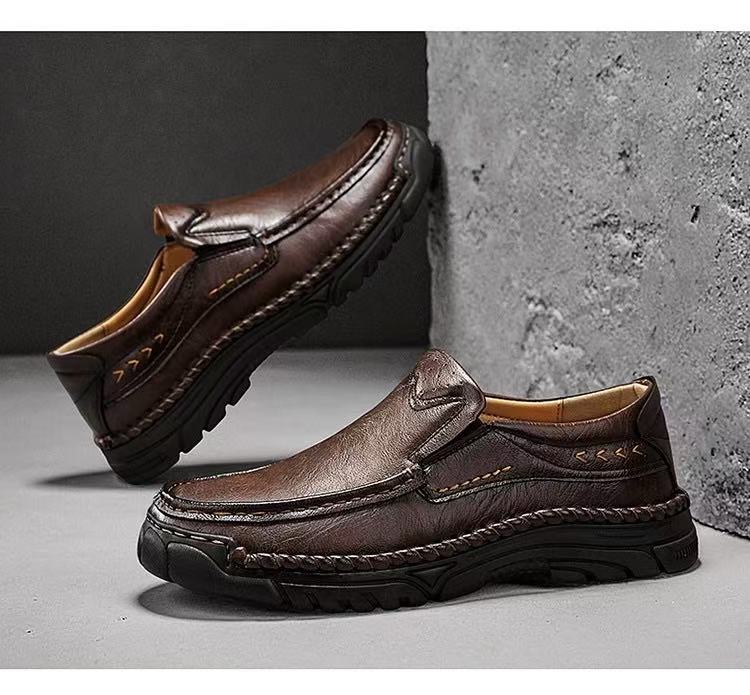 ⏰Last Day! 45% OFF  🔥GARB®Men's Genuine Leather Outdoor Slip-On Loafers with Arch Support & Wide Toe Box