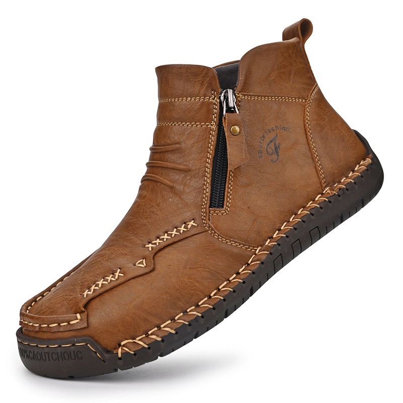 mens handmade cowhide orthopedic boots
