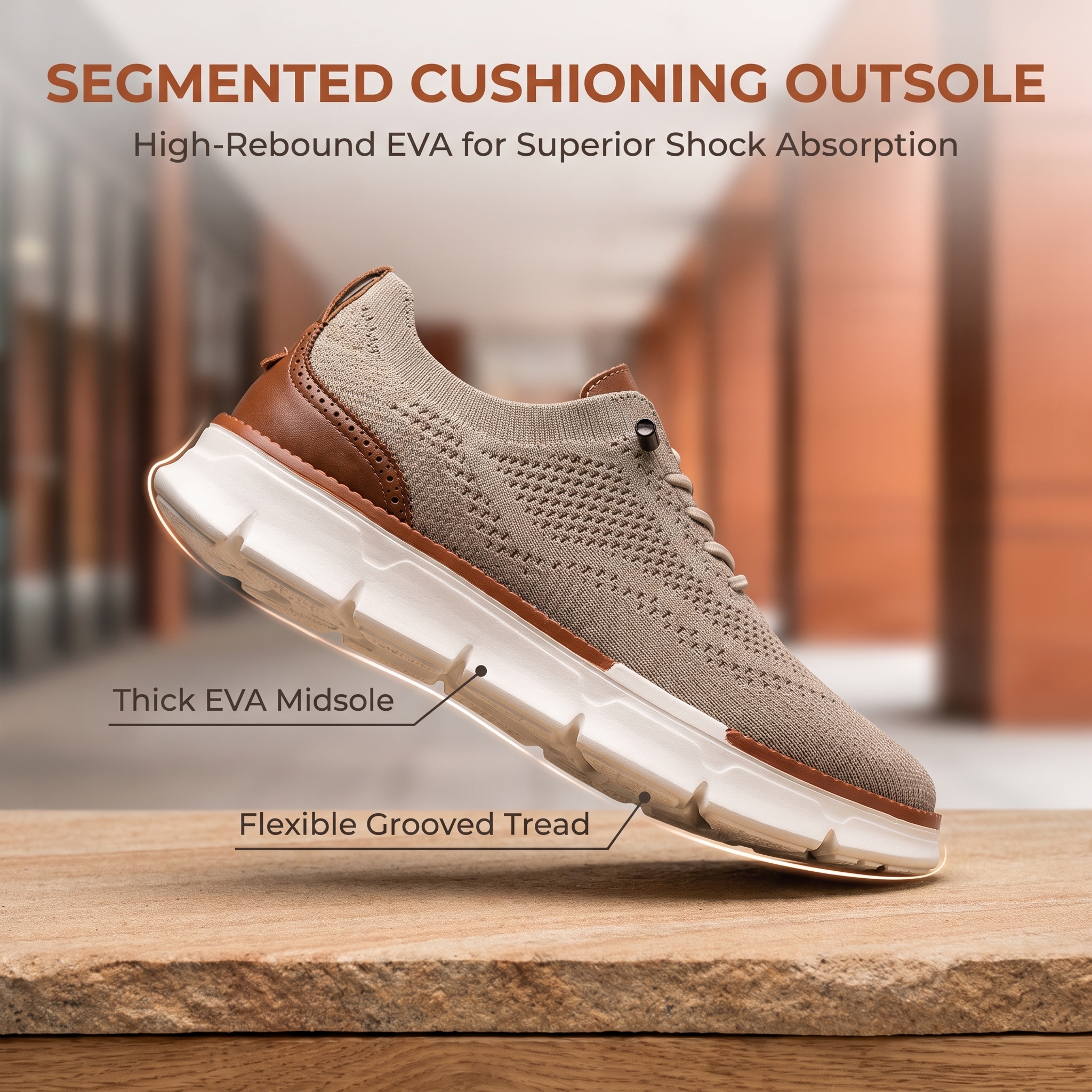 ⏰Last Day! 45% OFF  🔥GARB®Men's Breathable Knit Casual Dress Shoes Quick Lace-Up Lightweight Walking Shoes