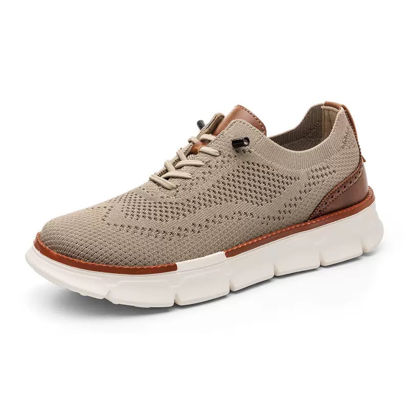 ⏰Last Day! 45% OFF  🔥GARB®Men's Breathable Knit Casual Dress Shoes Quick Lace-Up Lightweight Walking Shoes