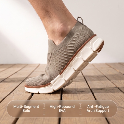 ⏰Last Day! 45% OFF  🔥MANTRAFF®Men's Knitted Slip-On Casual Walking Shoes