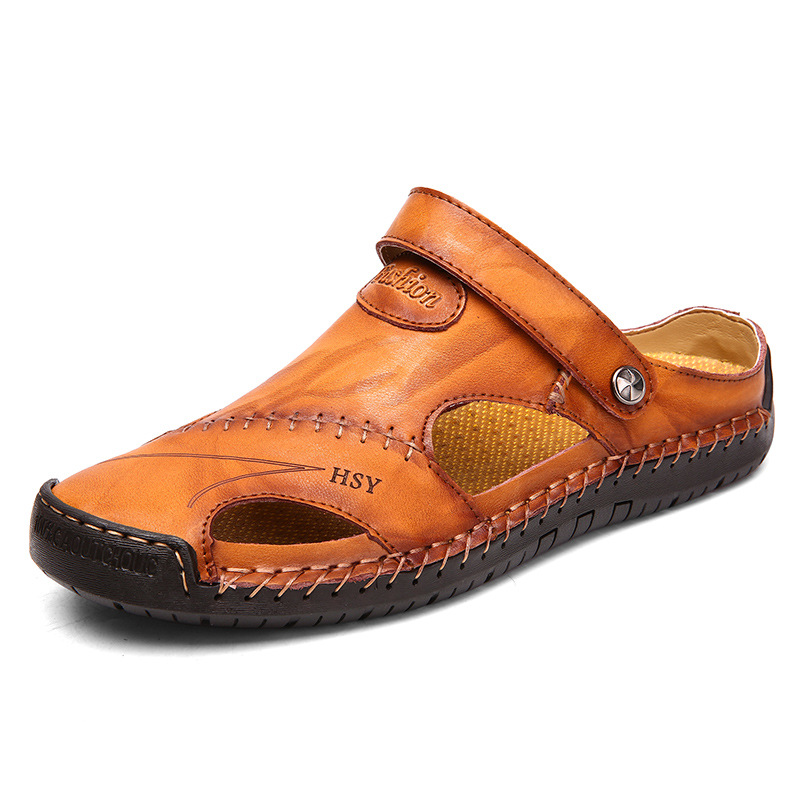 Men's Orthopedic Walking Genuine Leather Sandals