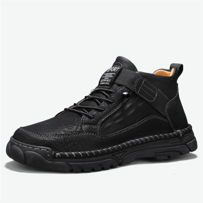 mens handmade cowhide no-glue orthopedic boots