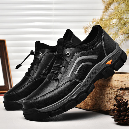 GARB®Men's handmade genuine leather drawstring slip-on orthopedic shoes